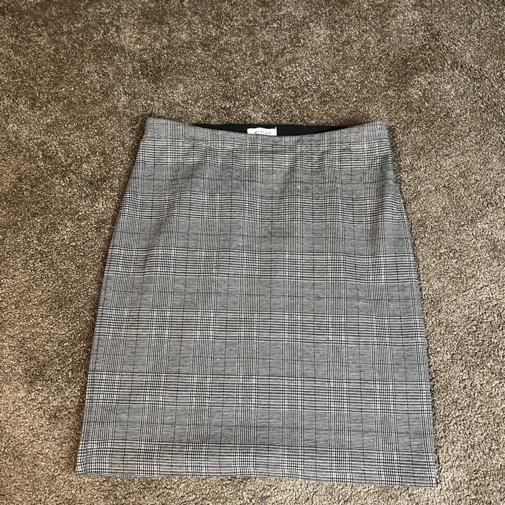 Classic tan and brown Plaid Skirt